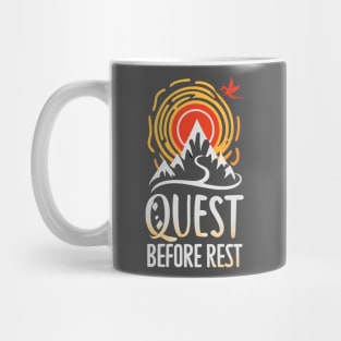 Quest Before Rest - Lonely Mountain by Sunset - Fantasy Mug